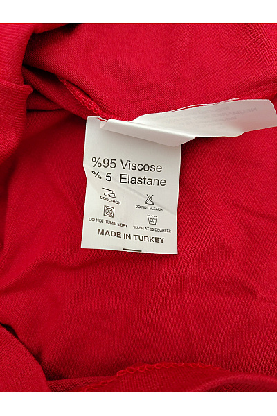 Červené dámské basic tričko s dlouhým rukávem a kulatým výstřihem Vel. S | Unimoda | obrázek 5