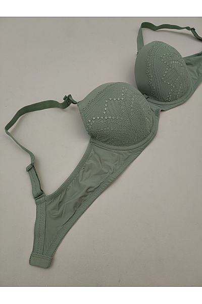 Lasca Dámská khaki krajková push up podprsenka s kosticemi Velikost EU 85B | Lasca | obrázek 8