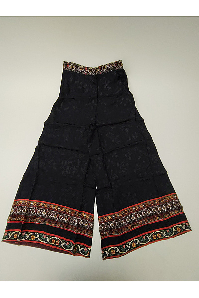 DESIGUAL Černé široké kalhoty Palazzo boho letní Velikost EU 36 | DESIGUAL | obrázek 8