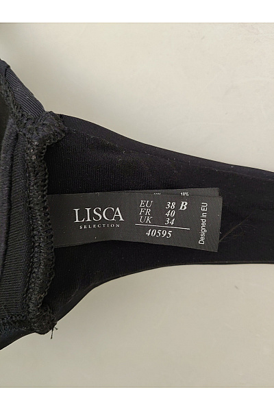 LISCA Černá push up podprsenka s ozdobnými ramínky a kosticemi Velikost EU 38B | LISCA | obrázek 11