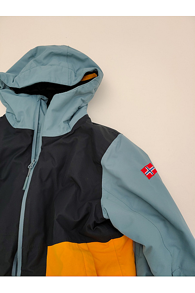 TROLLKIDS Chlapecká outdoorová bunda modro-černo-oranžová Vel. 140 | TROLLKIDS | obrázek 5
