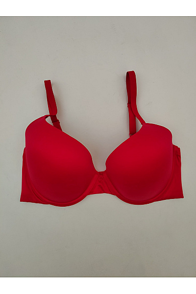 La Senza Červená Hladká T-shirt Podprsenka S Kosticemi
