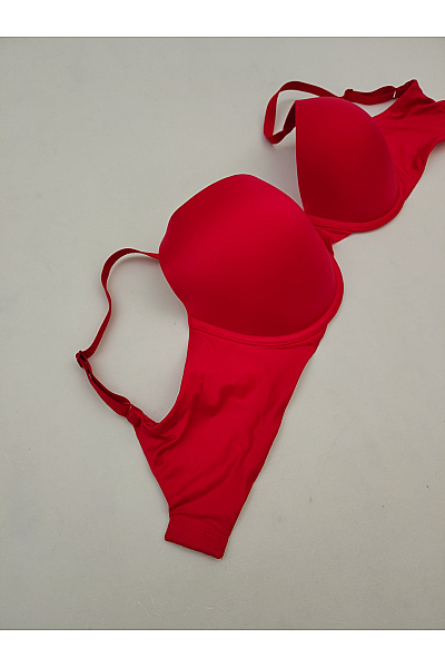 La Senza Červená hladká t-shirt podprsenka s kosticemi | La Senza | obrázek 5