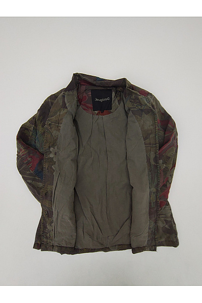 DESIGUAL Dámská khaki košilová bunda s páskem lyocellová Vel. EU 42 | DESIGUAL | obrázek 10