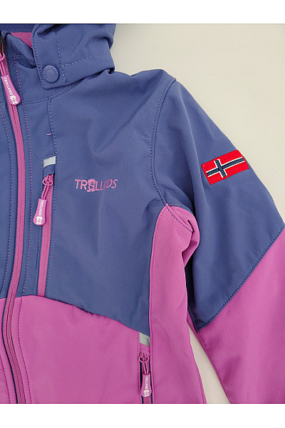 TROLLKIDS Dívčí softshellová outdoor bunda fialová Velikost 140 | TROLLKIDS | obrázek 3