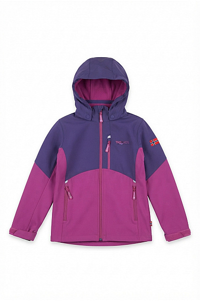 TROLLKIDS Dívčí Softshellová Outdoor Bunda Fialová Velikost 140