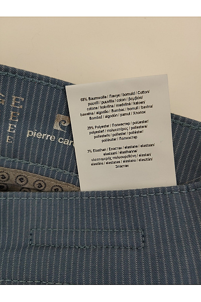 PIERRE CARDIN Pánské bavlněné chinos kalhoty modré rovné | PIERRE CARDIN | obrázek 6