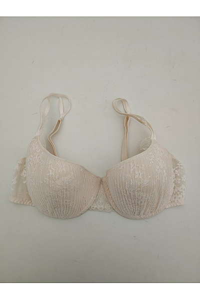 Béžová krajková kosticová podprsenka s vyztuženými košíčky | Unimoda | obrázek 2