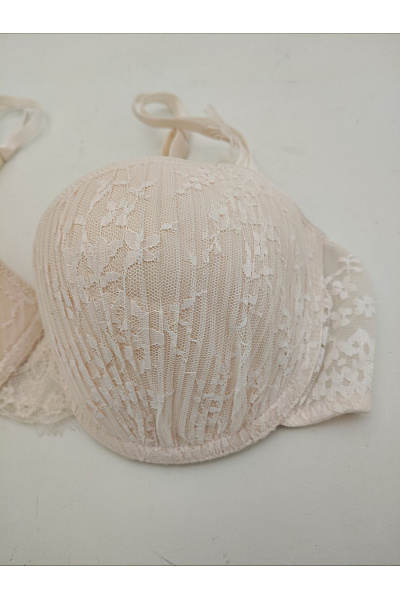 Béžová krajková kosticová podprsenka s vyztuženými košíčky | Unimoda | obrázek 4