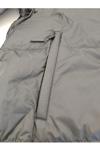 4F Pánská černá prošívaná zimní puffer bunda s kapucí Vel. M | 4F  | obrázek 3
