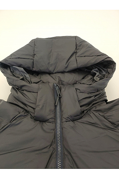 4F Pánská černá prošívaná zimní puffer bunda s kapucí Vel. M | 4F  | obrázek 6
