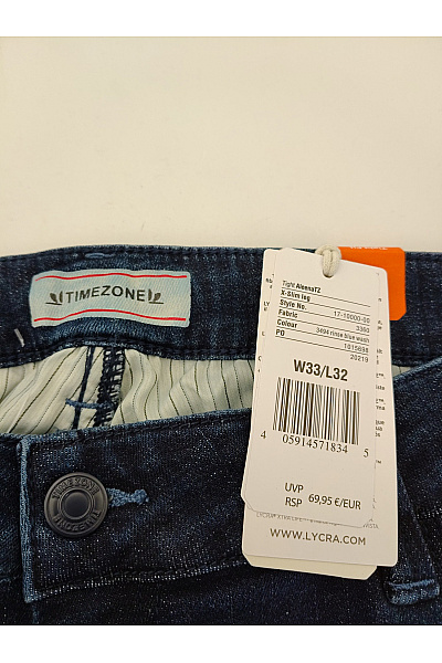 TIMEZONE Dámské modré bavlněné skinny džíny s vysokým pasem Vel. W33/L32 | TIMEZONE | obrázek 6