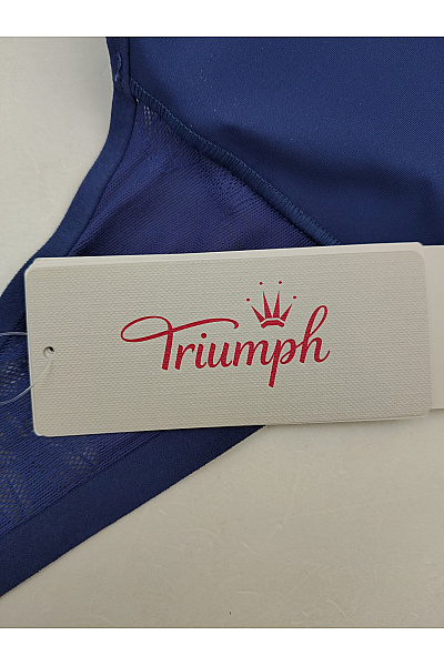TRIUMPH Modrá bezešvá krajková podprsenka s měkkými košíčky Vel. EU 02 | TRIUMPH | obrázek 7
