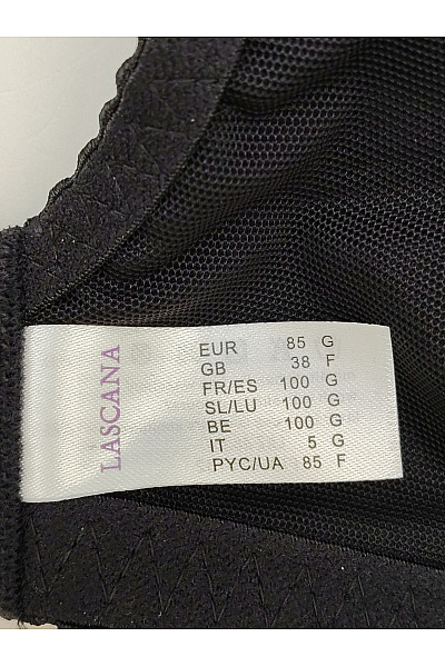 Lasca Černá kosticová krajková podprsenka s ozdobnými ramínky Velikost EU 85 G | Lasca | obrázek 9