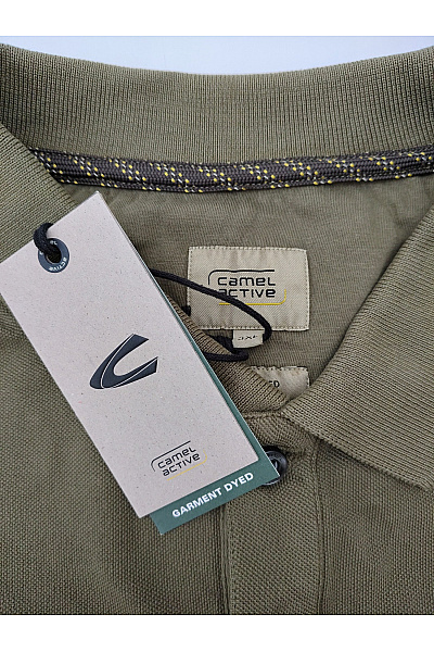 Camel active Pánské khaki bavlněné polo tričko s krátkým rukávem basic Velikost EU 3XL | camel active | obrázek 7