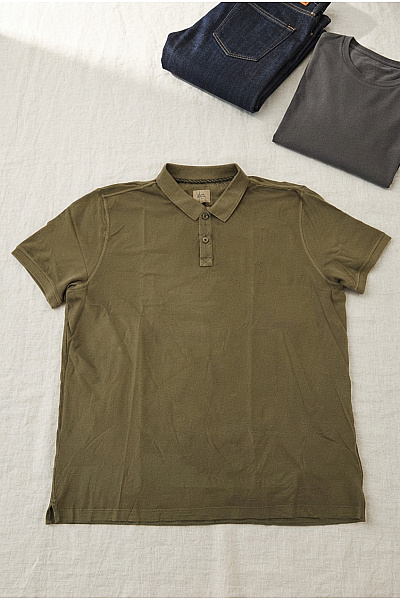 Camel Active Pánské Khaki Bavlněné Polo Tričko S Krátkým Rukávem Basic Velikost EU 3XL