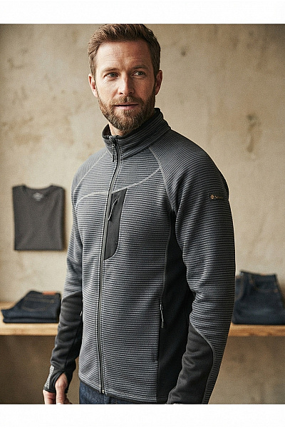MAC Pánská Pruhovaná Sportovní Mikina Na Zip Outdoor Vel. DE 44