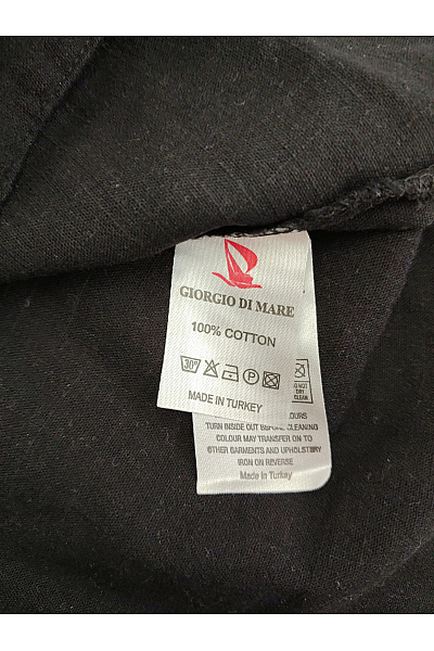 Giorgio Di Mare Černá bavlněná dámská košile s dlouhým rukávem elegantní business Velikost M | Giorgio Di Mare | obrázek 6