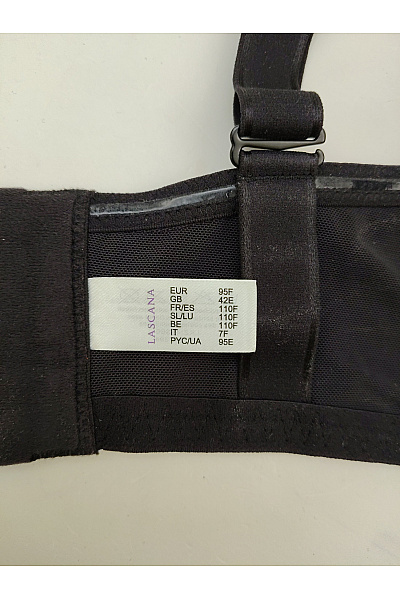 Lasca Černá hladká kosticová podprsenka s krajkou Vel. EU 95F | Lasca | obrázek 10