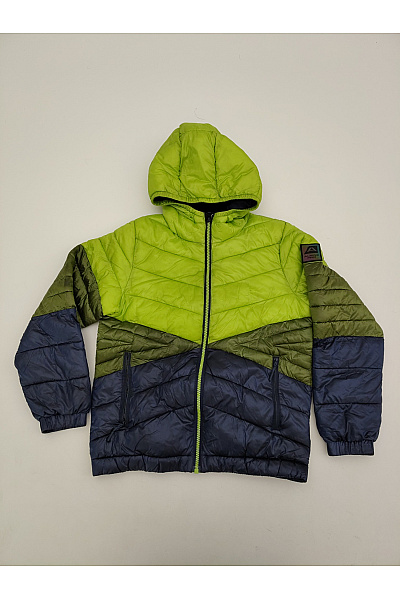ALPINE PRO Chlapecká prošívaná outdoorová bunda khaki zelená Vel. 140/146 | ALPINE PRO | obrázek 2