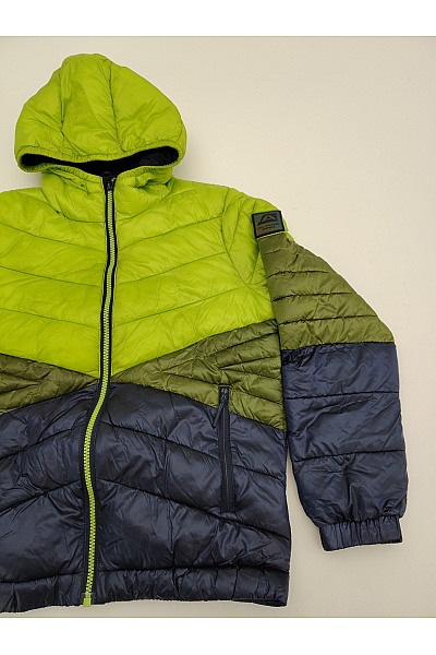ALPINE PRO Chlapecká prošívaná outdoorová bunda khaki zelená Vel. 140/146 | ALPINE PRO | obrázek 4