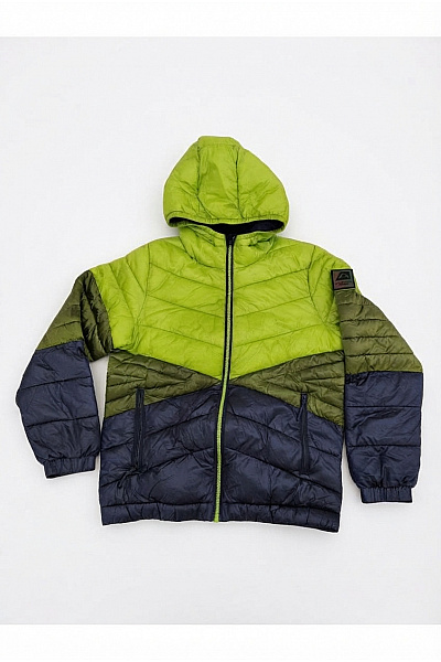 ALPINE PRO Chlapecká Prošívaná Outdoorová Bunda Khaki Zelená Vel. 140/146