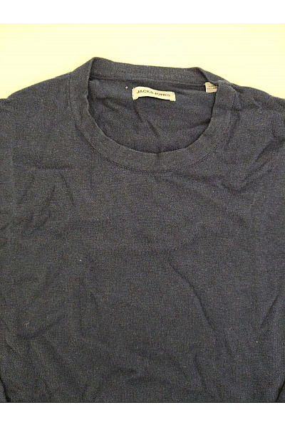 JACK & JONES Pánský bavlněný pulovr basic modrý Vel. XL | JACK & JONES | obrázek 4