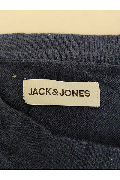 JACK & JONES Pánský bavlněný pulovr basic modrý Vel. XL | JACK & JONES | obrázek 6