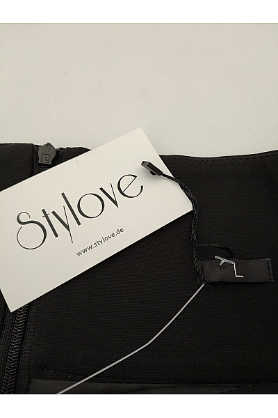 Stylove Černá pouzdrová sukně s rozparkem elegantní business Velikost L | stylove | obrázek 4