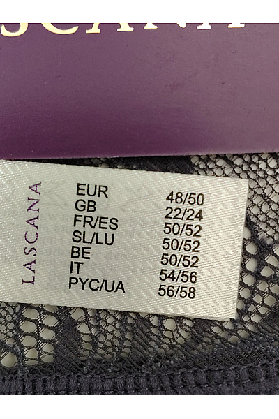 Lasca Černé luxusní krajkové kalhotky tanga Vel. EU 48/50 | Lasca | obrázek 9