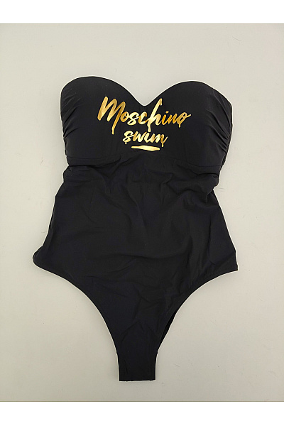 MOSCHINO Černé jednodílné plavky bez ramínek vyztužené Velikost EU 75 | MOSCHINO | obrázek 2