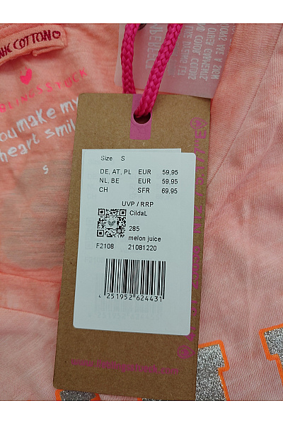 Bio cotton Růžové bavlněné tričko s krátkým rukávem a nápisem Velikost S | bio cotton | obrázek 9