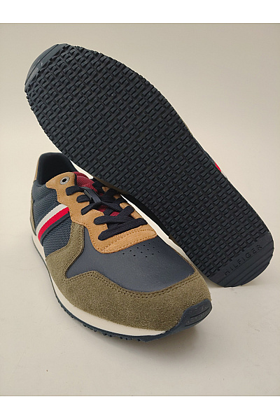 TOMMY HILFIGER Pánské tenisky Runner Evo Colorama Mix Khaki | TOMMY HILFIGER | obrázek 3