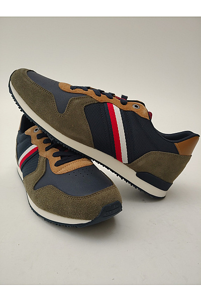TOMMY HILFIGER Pánské tenisky Runner Evo Colorama Mix Khaki | TOMMY HILFIGER | obrázek 4