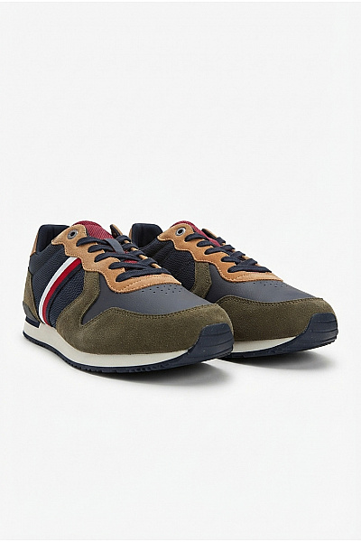 TOMMY HILFIGER Pánské Tenisky Runner Evo Colorama Mix Khaki