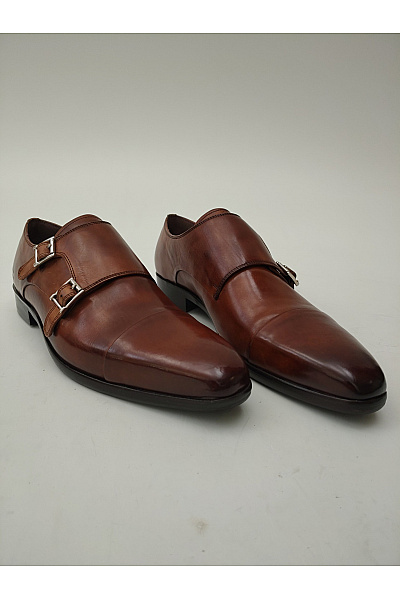 Melvin&Hamilton Pánské kožené hnědé polobotky s přezkou elegantní společenské Vel. EU 44 | Melvin&Hamilton | obrázek 2