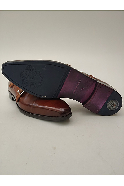 Melvin&Hamilton Pánské kožené hnědé polobotky s přezkou elegantní společenské Vel. EU 44 | Melvin&Hamilton | obrázek 3