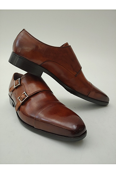 Melvin&Hamilton Pánské kožené hnědé polobotky s přezkou elegantní společenské Vel. EU 44 | Melvin&Hamilton | obrázek 5