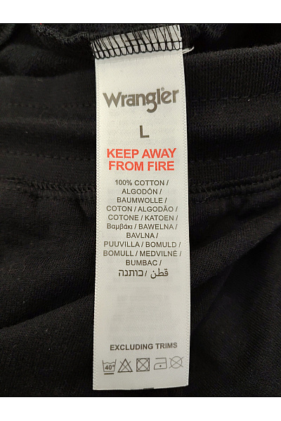 Wrangler Černé bavlněné tepláky s lampasem a pružným pasem Vel. L | Wrangler | obrázek 6