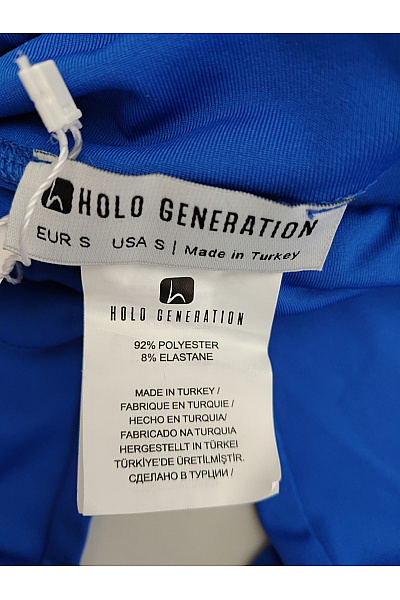 Holo generation Modré zvonové sportovní kalhoty s vysokým pasem a kapsami Vel. EU S | holo generation  | obrázek 6