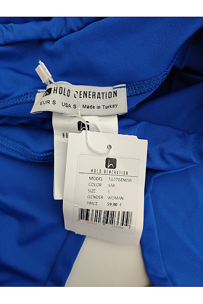 Holo generation Modré zvonové sportovní kalhoty s vysokým pasem a kapsami Vel. EU S | holo generation  | obrázek 7