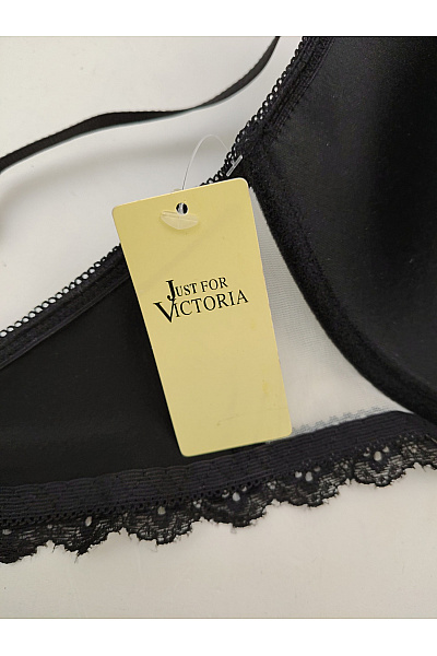 JUST FOR VICTORIA Černá krajková kosticová podprsenka s průsvitnými košíčky Velikost EU 85C | JUST FOR VICTORIA | obrázek 8