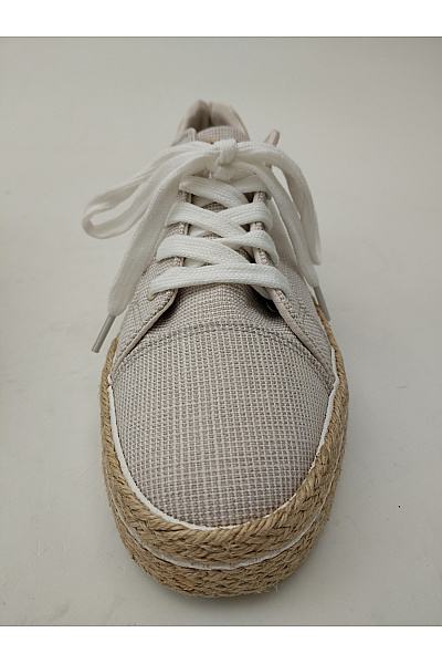 Kimberfeel Béžové dámské espadrilky na platformě šněrovací letní volnočasové Vel. EU 39 | Kimberfeel | obrázek 6
