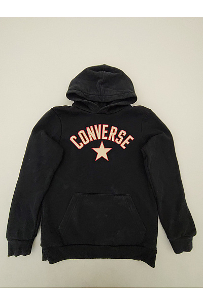CONVERSE Černá chlapecká mikina s kapucí a potiskem Velikost M | CONVERSE | obrázek 2
