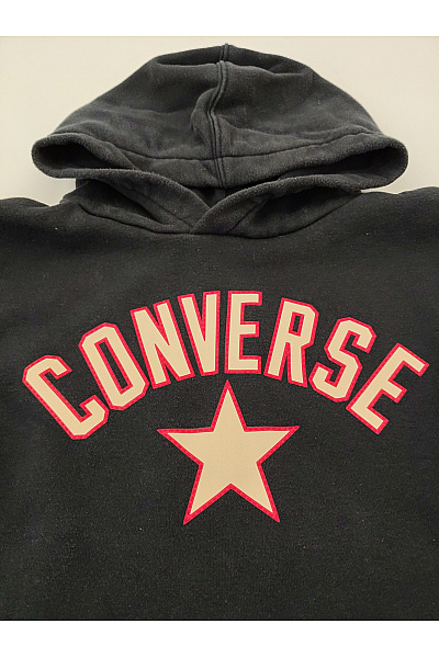 CONVERSE Černá chlapecká mikina s kapucí a potiskem Velikost M | CONVERSE | obrázek 4