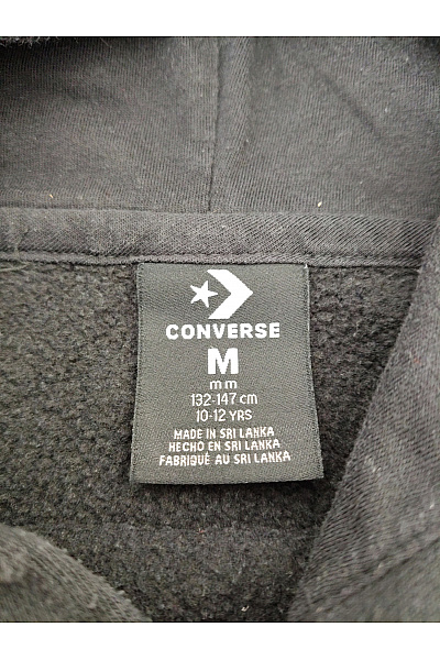CONVERSE Černá chlapecká mikina s kapucí a potiskem Velikost M | CONVERSE | obrázek 5