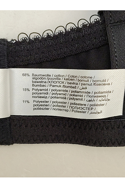 Lasca Dámská černá bavlněná kosticová hladká podprsenka Vel. EU 90 D | Lasca | obrázek 9