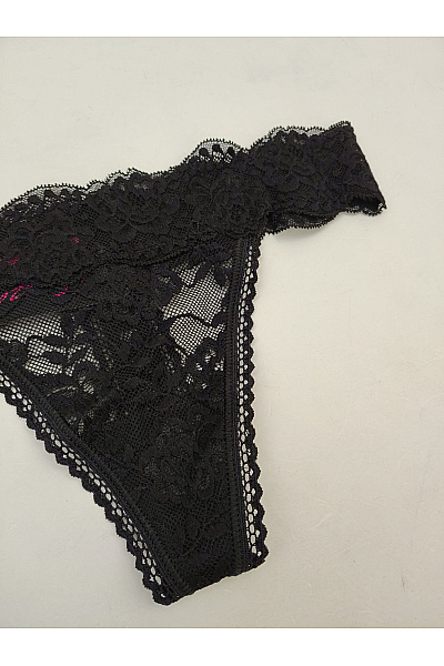 La Senza Černé dámské krajkové tanga luxusní Velikost XS/TP | La Senza | obrázek 3