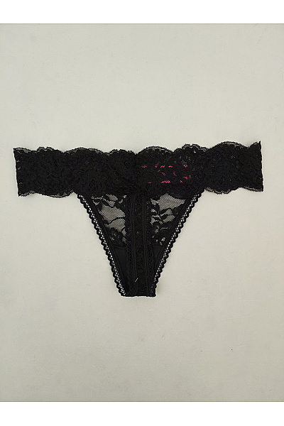 La Senza Černé dámské krajkové tanga luxusní Velikost XS/TP | La Senza | obrázek 4