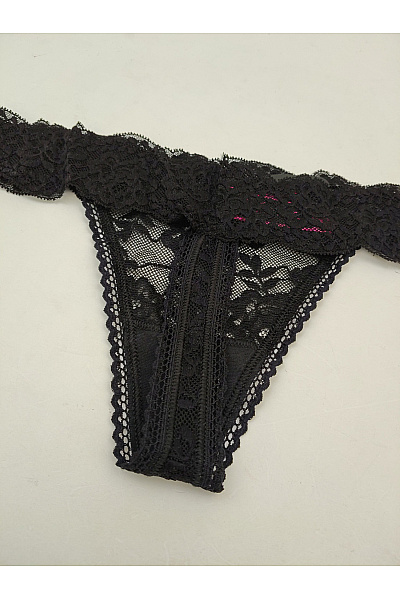 La Senza Černé dámské krajkové tanga luxusní Velikost XS/TP | La Senza | obrázek 5